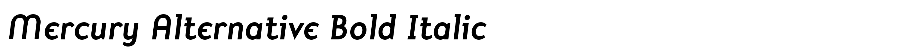 Mercury Alternative Bold Italic